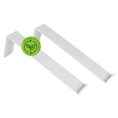 Gorillz Wagon Stalen Plankdragers voor Wandplank - 20 cm - Wit Metaal