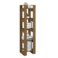 Boekenkast/kamerscherm 41x35x160 cm grenenhout honingbruin - thumbnail