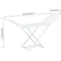 Droogrek inklapbaar kunststof wit - thumbnail