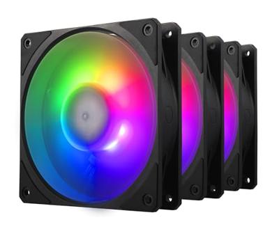 Cooler Master mobius 120p argb 120x120x25 case fans (zwart, 3 stuks, 120 x 120 x 25 mm, pwm)