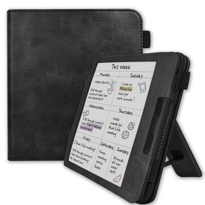 Lunso Kobo Libra Colour hoes (7 inch) - Luxe Stand sleepcover - Zwart Lunso Kobo Libra Colour hoes (7 inch) - Luxe Stand sleepcover - Zwart