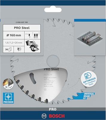 Bosch Accessoires Cirkelzaagblad | Standard for Steel | 160 mm | T36 2608837749 Bosch Accessoires Cirkelzaagblad | Standard for Steel | 160 mm | T36 2608837749