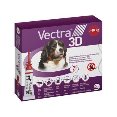 Vectra 3D 3 pipetten voor zeer grote honden (>40 kg) Vectra 3D 3 pipetten voor zeer grote honden (>40 kg)