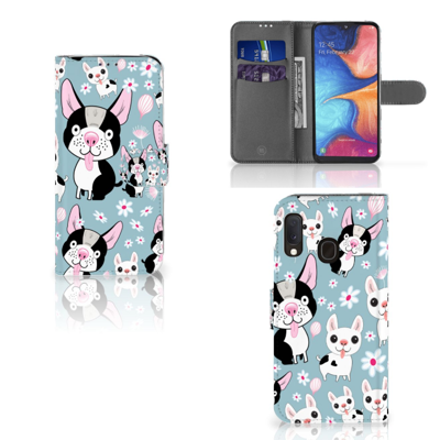 Samsung Galaxy A20e | Telefoonhoesje | Met pasjeshouder | Hondjes