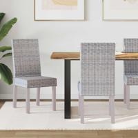 Eetkamerstoel 2 pcs Wit gewassen 45 x 54 x 93 cm - thumbnail