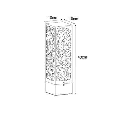 QAZQA Modern buiten paaltje zwart 40 cm IP44 - Nicole