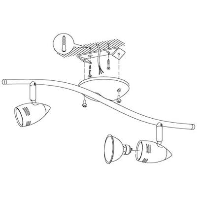 Eglo Led plafondspotMagnum rvs 2-lichts - 92642