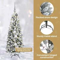 VidaXL Kunstkerstboom wit 120 cm pvc en plastic en staal en pe - thumbnail