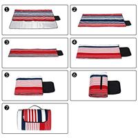 Picknickdeken met handvat - warmte-isolerend & waterdicht meer kleurig - thumbnail