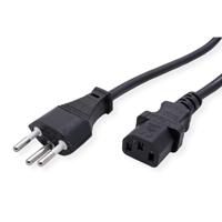 VALUE voedingskabel (CH), zwart, 1,8 m - thumbnail