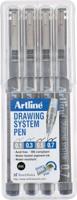 Fineliner Drawing System etui van 4 stuks: 0,1 - 0,3 - 0,5 en 0,7 mm - thumbnail