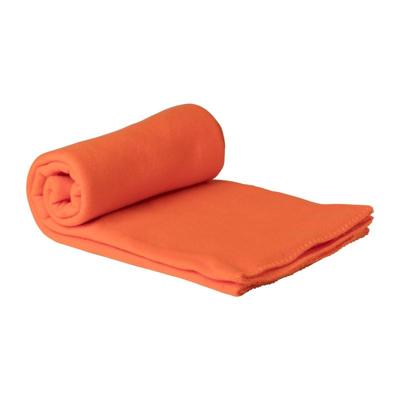 Fleece deken - oranje - 160x130 cm Fleece deken - oranje - 160x130 cm