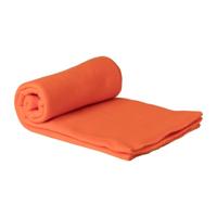 Fleece deken - oranje - 160x130 cm - thumbnail