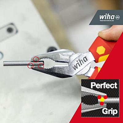 Wiha Combinatietang Professional electric met DynamicJoint® en OptiGrip met extra lang snijvlak | 180 mm | 7" - 27418 - 27418 - thumbnail