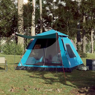 VidaXL Koepeltent 5-persoons snelontgrendeling blauw