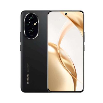 HONOR 200 smartphone, 5G telefoon, 8 GB RAM, 256 GB, 6,7 inch, snel opladen van 5200 mAh tot 100 W, drievoudige camera met 50 MP, ultradun, 7,7 mm, beeldscherm met oogbescherming, zwart