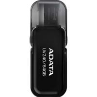 USB stick Adata UV240 64 GB Zwart 64 GB (1 Stuks) - thumbnail