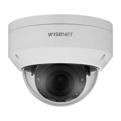Hanwha Techwin ANV-L7082R A-serie 4MP WDR IR Dome IP-camera, 3,3-10,3 mm gemotoriseerde varifocale lens, infrarood, hoekmontage, geheugenkaart, wit