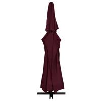 VidaXL Parasol met aluminium paal 600 cm bordeauxrood - thumbnail