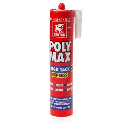Griffon montagelijm - PolyMax High Tack Express - 435 gram koker - wit