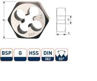 Rotec HSS Zeskante Snijmoeren DIN 382 BSP G 1/8-28 - 3770125 - thumbnail