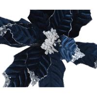 Poinsettia polyester d34h10 cm a2 kerst Everlands - Everlands - thumbnail