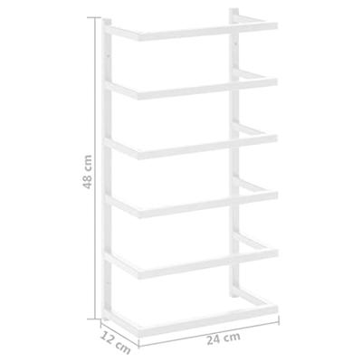 VidaXL Handdoekenrek 24x12x48 cm staal wit VidaXL Handdoekenrek 24x12x48 cm staal wit