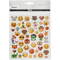 Creativ Company Stickers, emojis, vel 15x16,5 cm, 1 vel - thumbnail
