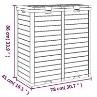 Vuilnisbak voor tuin 78x41x86 cm polypropeen zwart - thumbnail