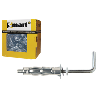 pgb-Europe SMART | Metaal hollewandplug + L-haak M4x 38 Zn SM0HWL001040038E - thumbnail