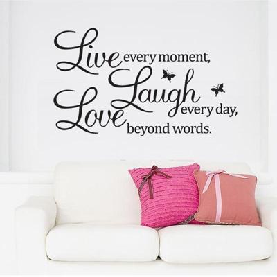 Live Love Butterfly Rumor verwisselbare muur sticker