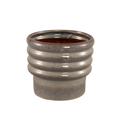 PTMD bloempot melisa keramiek xs taupe 11 cm | 12 stuks