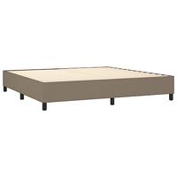 Boxspring met matras stof taupe 200x200 cm - thumbnail