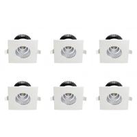 LED Inbouwspots 6-Pack Vierkant 6W IP65 Natuurlijk Wit 4200K - thumbnail