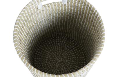 Mandenset DKD Home Decor Blauw Wit Natuurlijk Zeegras 44 x 44 x 51 cm