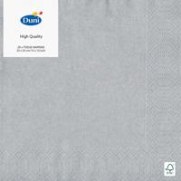 Duni servetten Zilver 33x33 cm - thumbnail