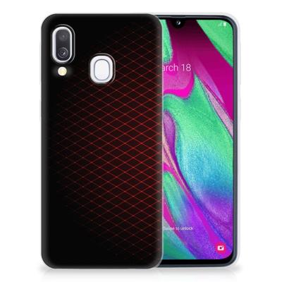 Samsung Galaxy A40 | TPU bumper | Geruit Rood Samsung Galaxy A40 | TPU bumper | Geruit Rood