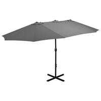 VidaXL Parasol met aluminium paal 460x270 cm antraciet - thumbnail
