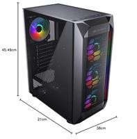 ATX Semi-toren BehuizingCougar MX410 Mesh-G Zwart - thumbnail