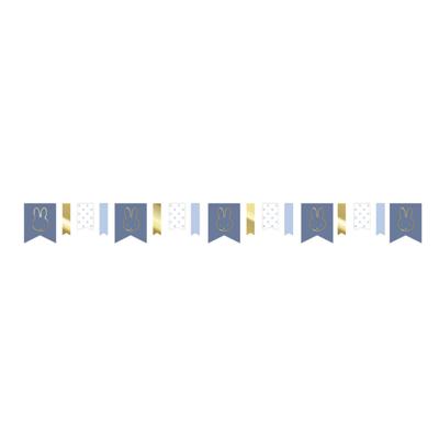 Haza Witbaard Nijntje slinger blauw, 4mtr.