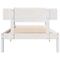 Bedframe zonder matras massief grenenhout wit 90x190 cm - thumbnail