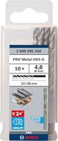 Bosch Accessoires Metaalboren HSS-G, Standard 4,8 x 52 x 83 mm 10st - 2608595334 - thumbnail