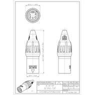 Neutrik NC5MX-TOP kabel-connector XLR Zwart, Zilver