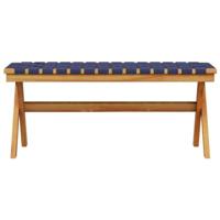 Tuinbank massief acaciahout en stof donkerblauw - thumbnail