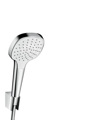 Hansgrohe Croma Select E PorterS badset met Croma Select E 1jet handdouche met wandhouder met Isiflex`B doucheslang 125cm wit/chroom 26424400