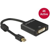 Delock 62603 Adapter mini DisplayPort 1.2 male > DVI female 4K Actief zwart - thumbnail
