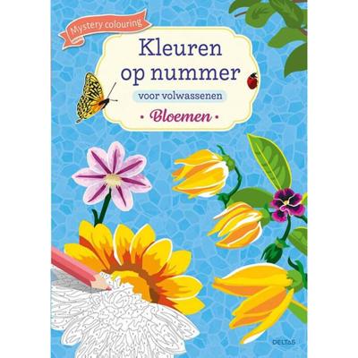 Deltas Kleuren op nummer volwassenen bloemen