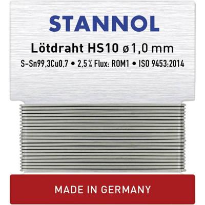 Stannol HS10 Soldeertin, loodvrij Loodvrij Sn99,3Cu0,7 ROM1 6 g 1 mm
