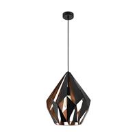 Eglo HanglampCarlton 1 38cm zwart met roodkoper - 49878 - thumbnail