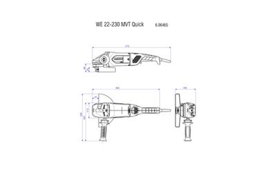Metabo Grote haakse slijper WE 22-230 MVT - 606464580